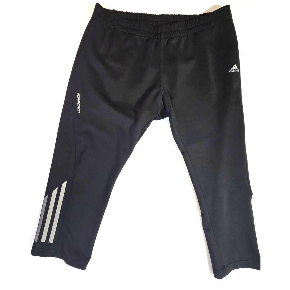 adidas Black Girl's size Large Athletic Leggings with Reflective Stripes